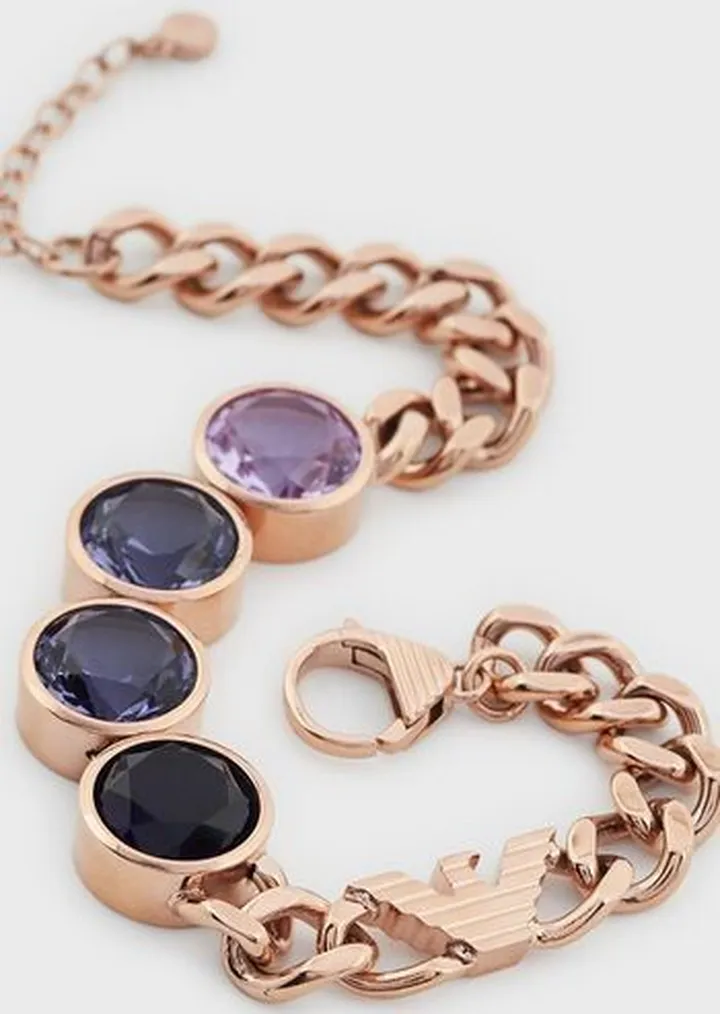 Rose Gold-Tone Stainless Steel Components Bracelet
