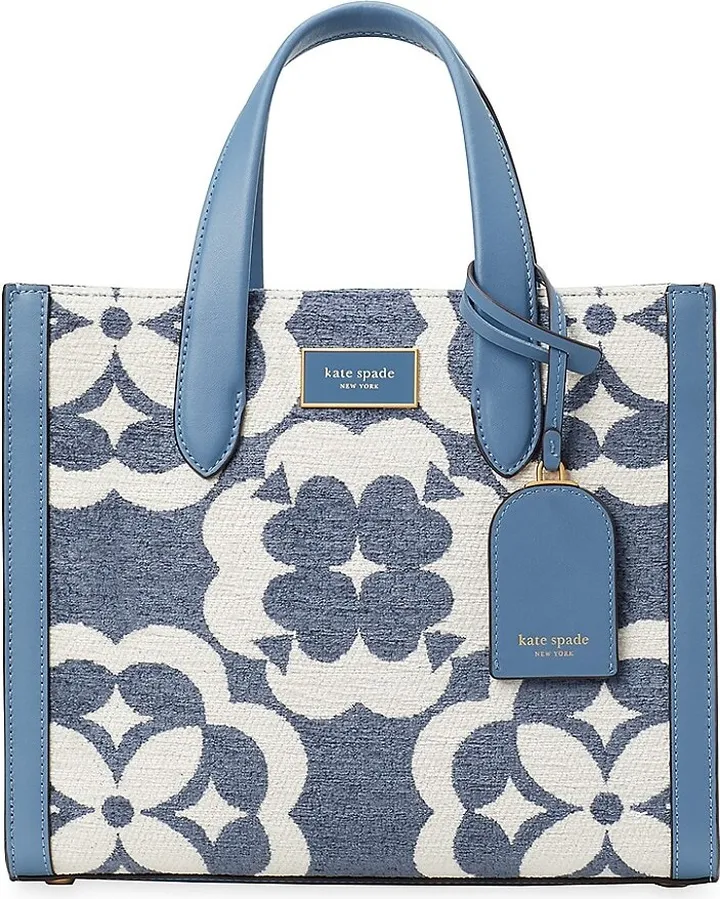 Oversize Manhattan Spade Flower Jacquard Tote