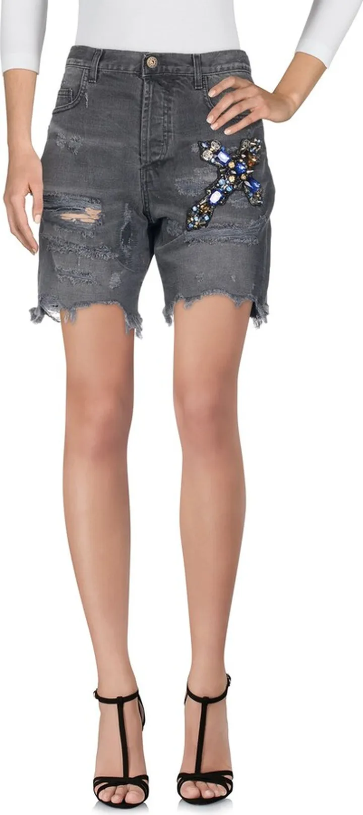 Denim Shorts Steel Grey