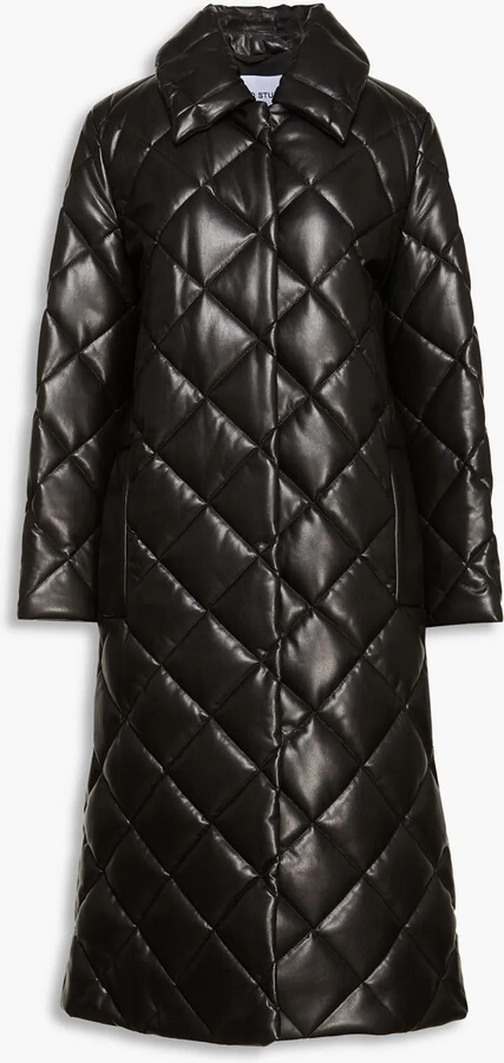 Dorothea quilted faux leather coat