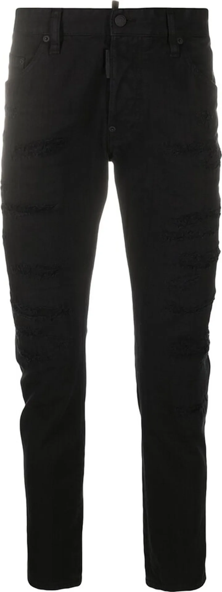 Distressed Straight-Leg Jeans