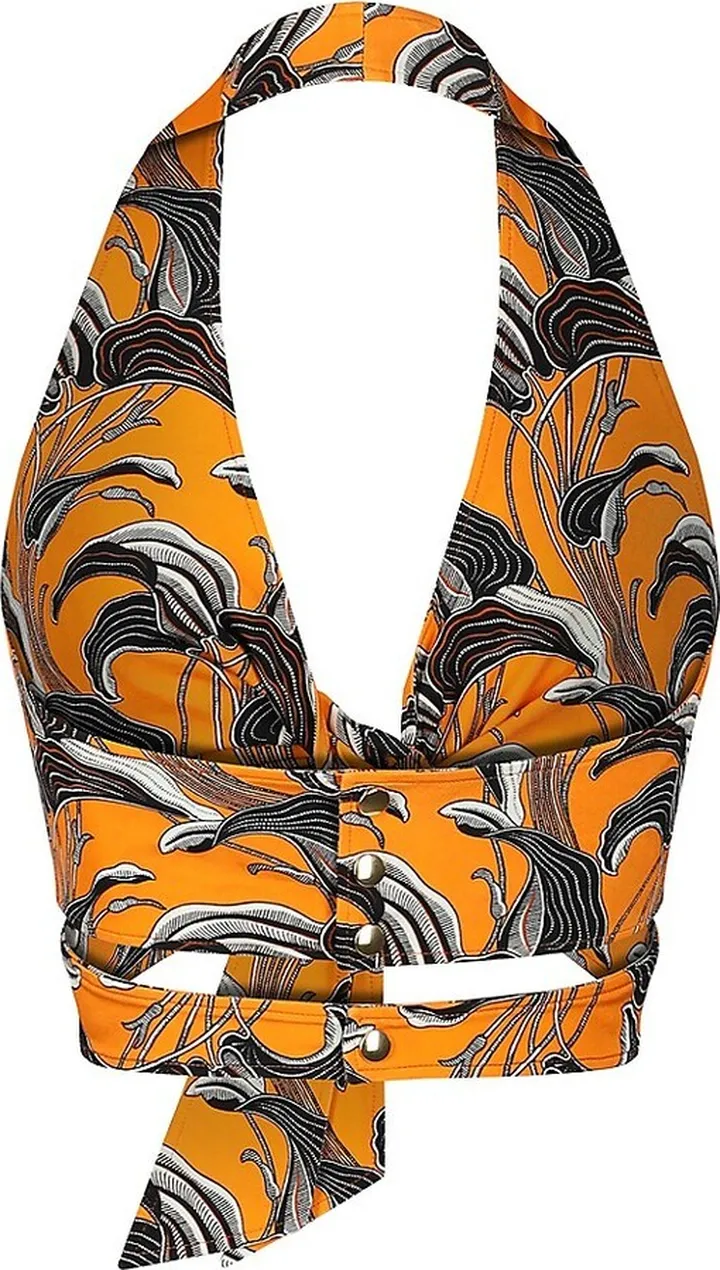 Floral Halter Crop Top