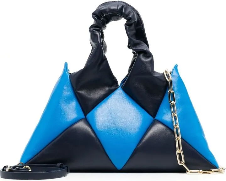 Blue Didi Leather Cross Body Bag