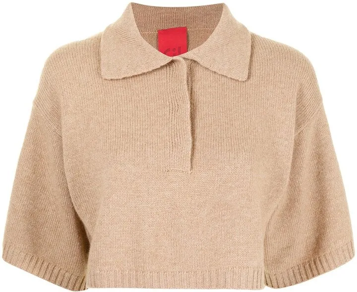 Demi cropped knitted shirt