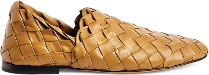 Bottega Veneta Leather Intrecciato Slippers