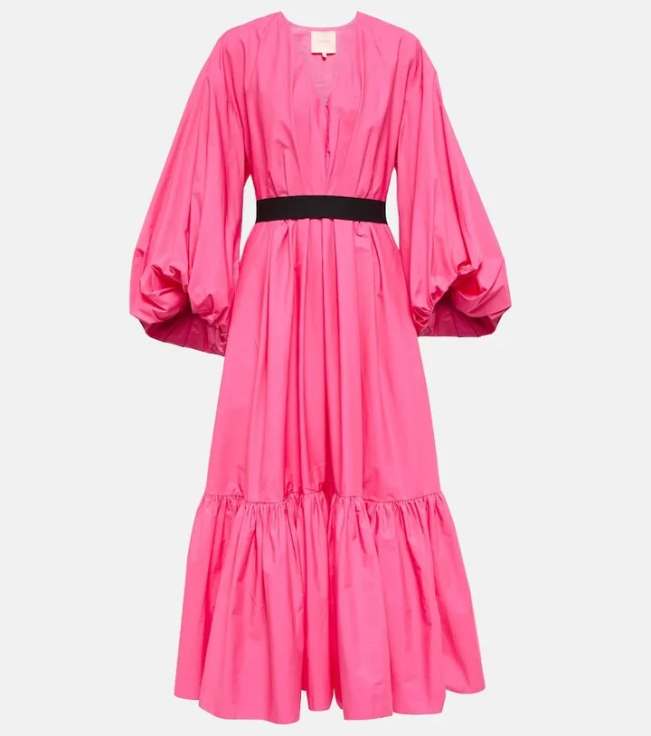 Zaineb belted poplin gown