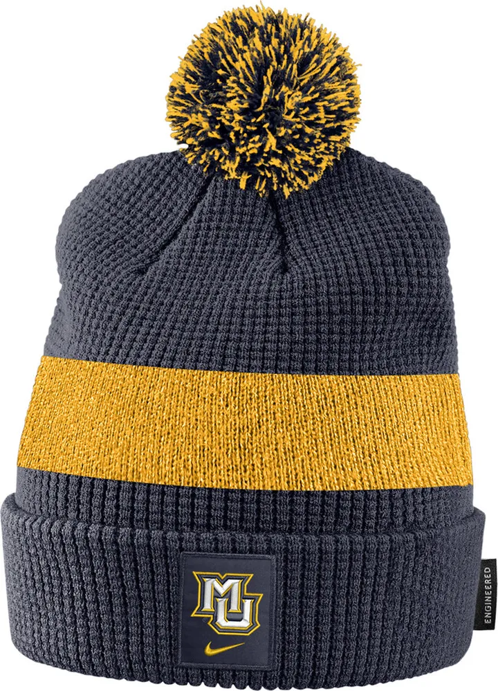 Marquette Nike Unisex College Pom Beanie in Blue