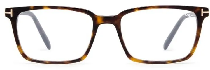 Tom Ford Eyewear Tortoiseshell Effect Rectangular Frame Glasses