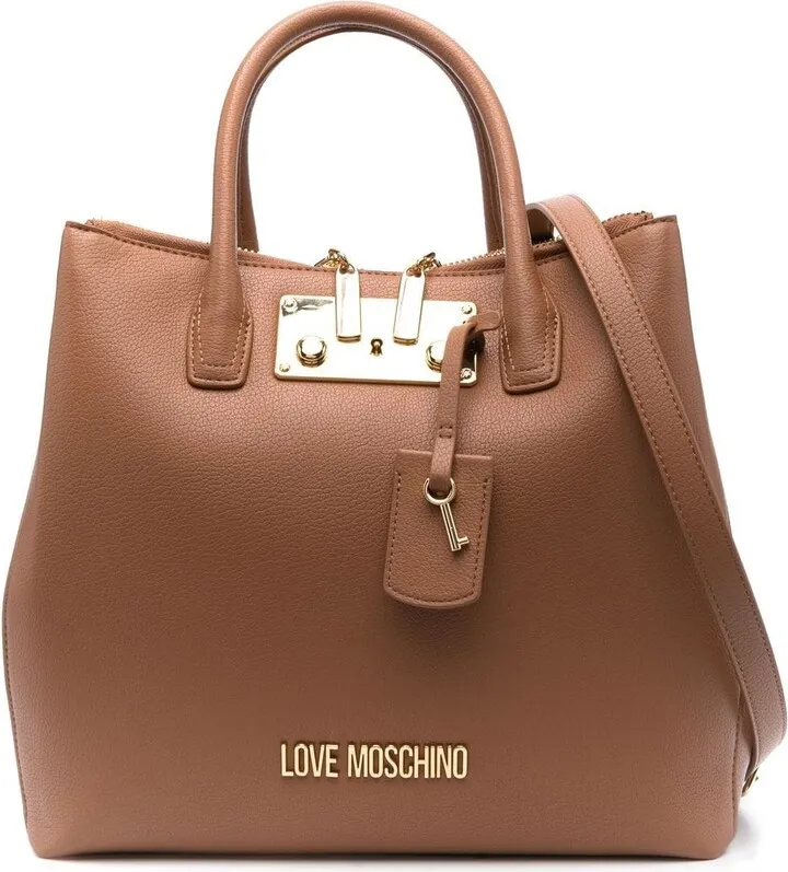 Faux-Leather Shopper Tote