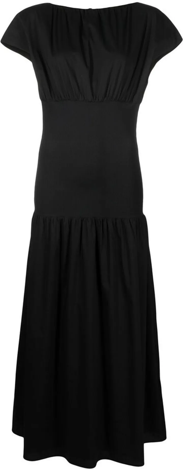 Fitted-Waist Midi Dress