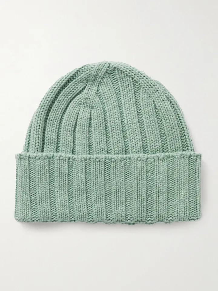 Ribbed Cashmere Beanie