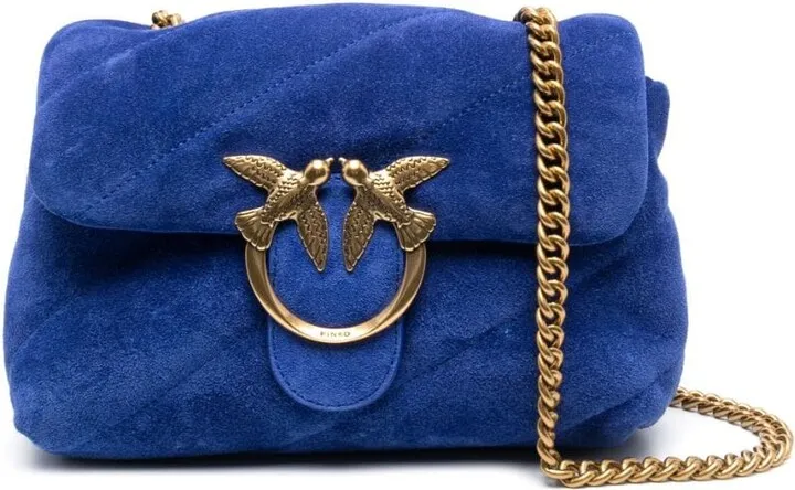 Love Birds suede crossbody bag