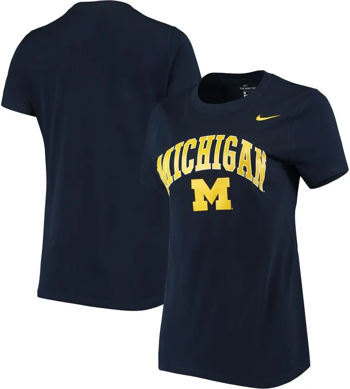 Women's Nike Navy Michigan Wolverines Arch Performance T-shirt