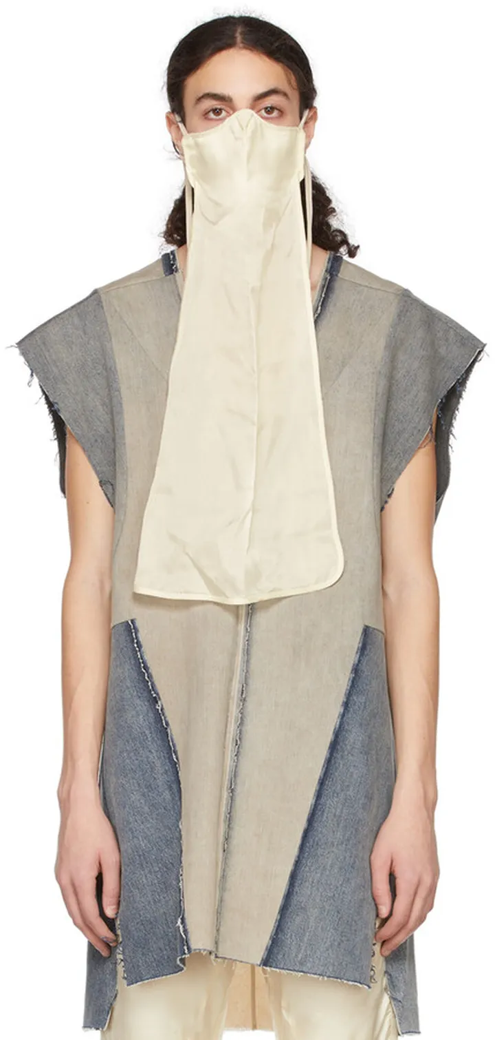 Rick Owens Off-White Long Face Mask