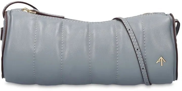 Padded Cylinder leather shoulder bag