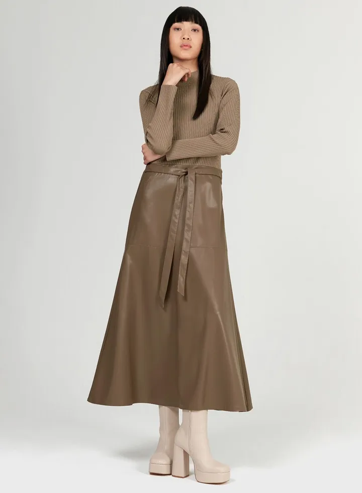 Knitted Belted Dress