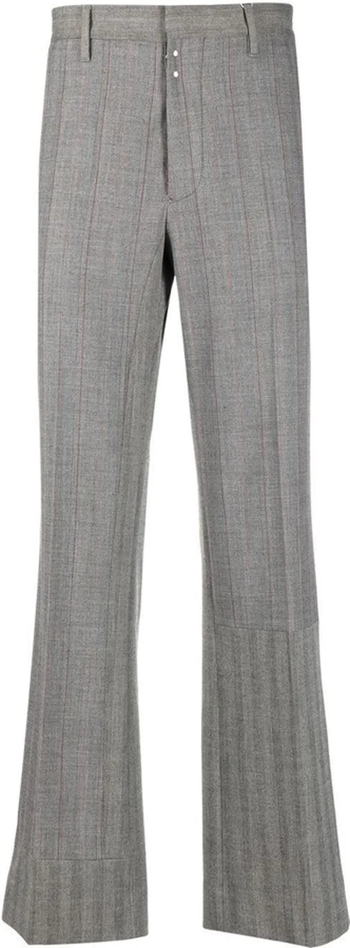 Striped Tailored Flared Trousers