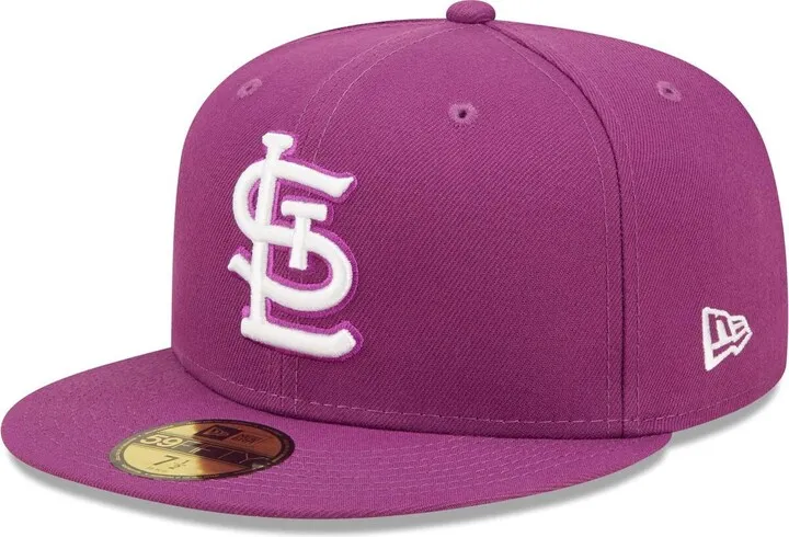 Men's New Era Grape St. Louis Cardinals Logo 59FIFTY Fitted Hat