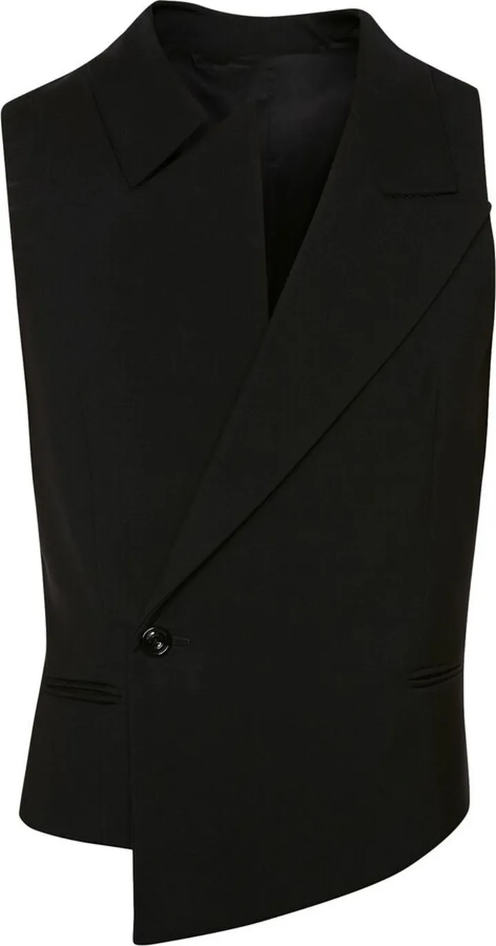 Asymmetric Cotton-Wool Waistcoat