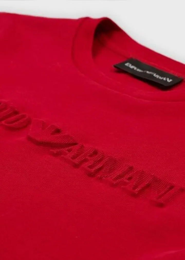 Heavyweight jersey T-shirt with Emporio Armani logo