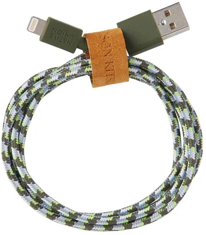 Maison Kitsuné Grey & Green Native Union Edition Belt Cable