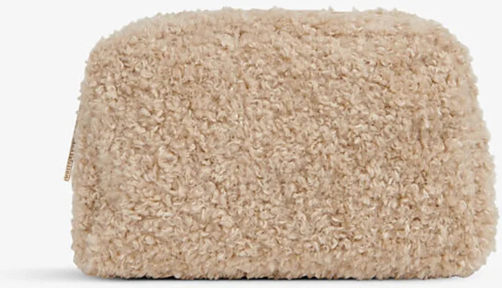 Cream Corrine Fluffy Borg Pouch