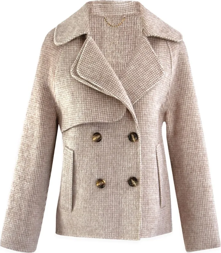 Belle & Bloom - I'm Yours Wool Blend Peacoat - Beige