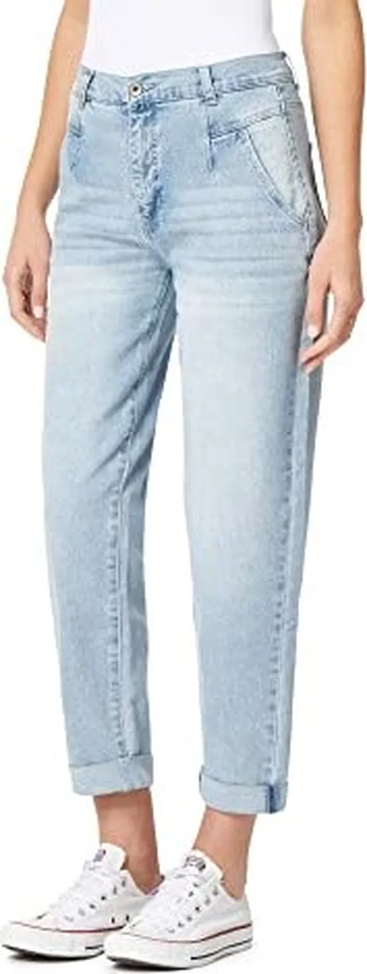 WallFlower Women's Fearless Curvy Barrel High Rise Insta Stretch Juniors Jeans