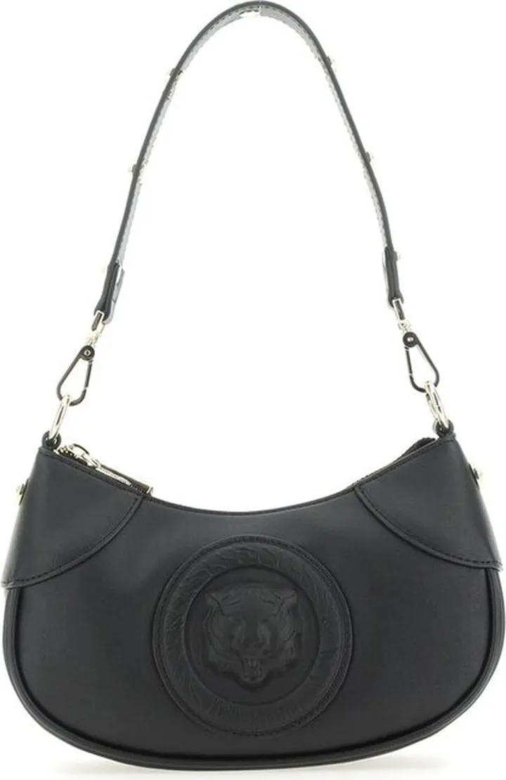 Just Cavalli Logo-Embossed Zipped Shoulder Bag