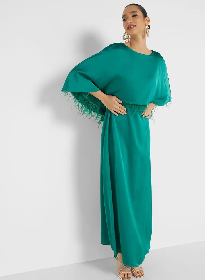 Fur Detail Dress