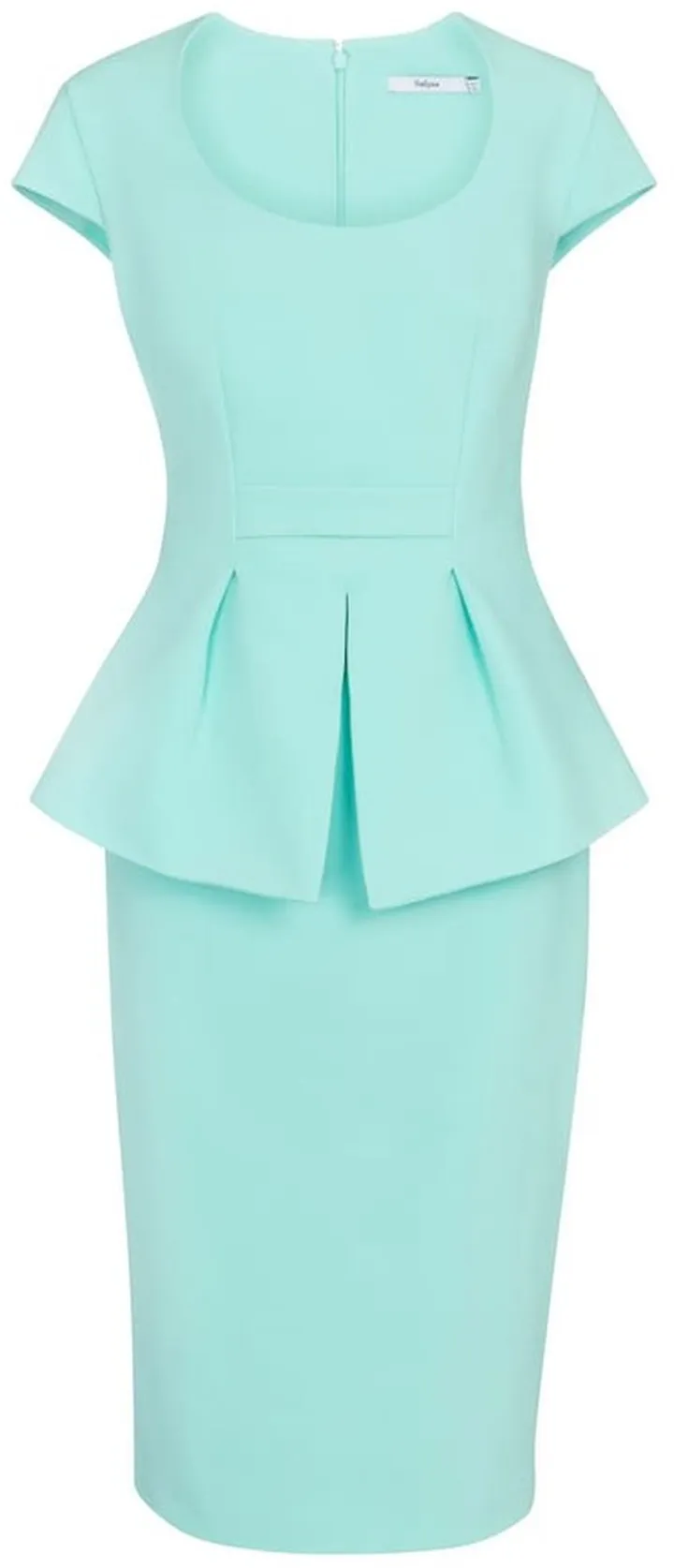 Sasha crepe peplum midi dress