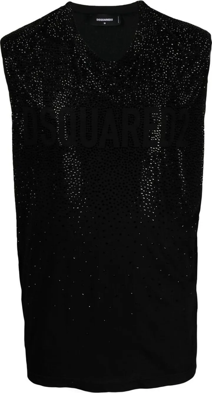 Logo-Print Embellished Tank Top