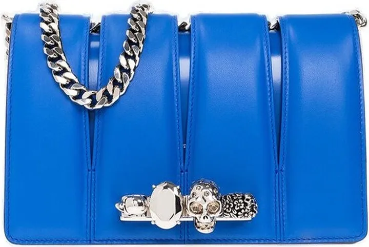 Alexander McQueen Four-Ring Embellished Shoulder Bag
