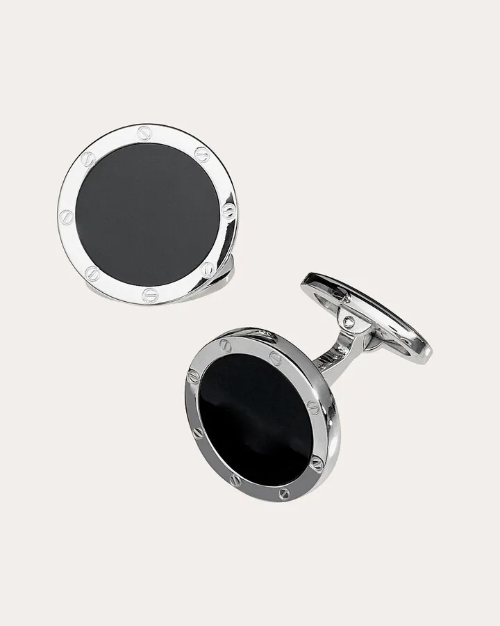 Onyx Etch Cufflinks