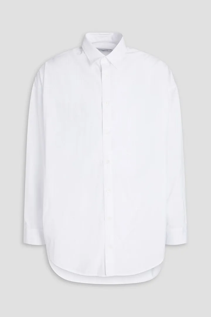Oversized cotton-poplin shirt