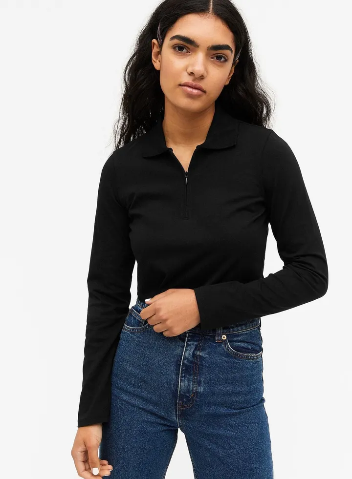 Polo Neck Top