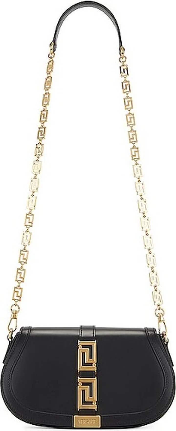 VERSACE Greca Chain Crossbody Bag in Black