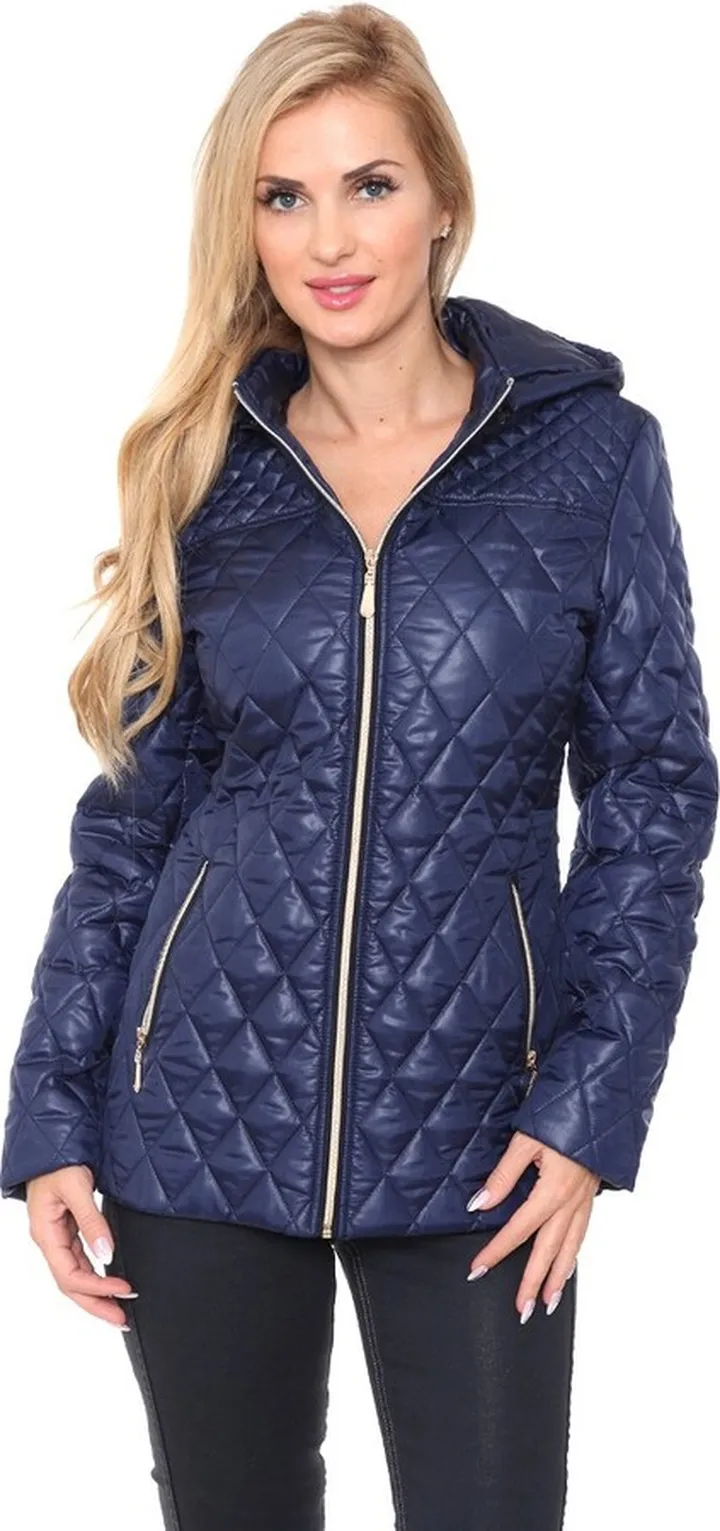 Women's Puffer Coat Navy Medium - White Mark