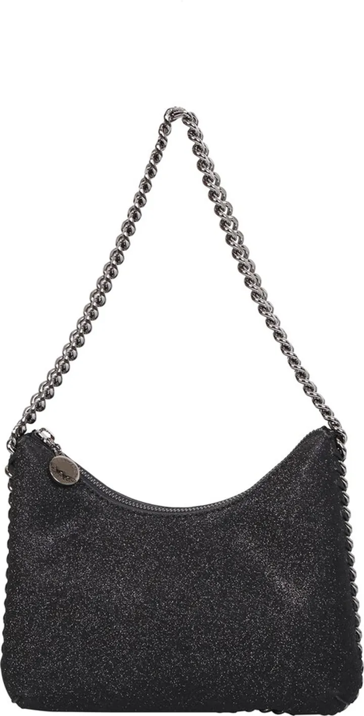 Mini Bag With All-over Glitter Black