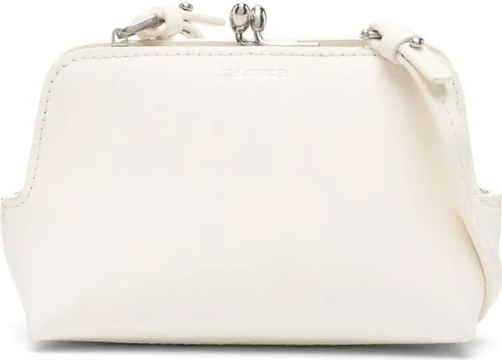 Logo-Lettering Leather Crossbody Bag