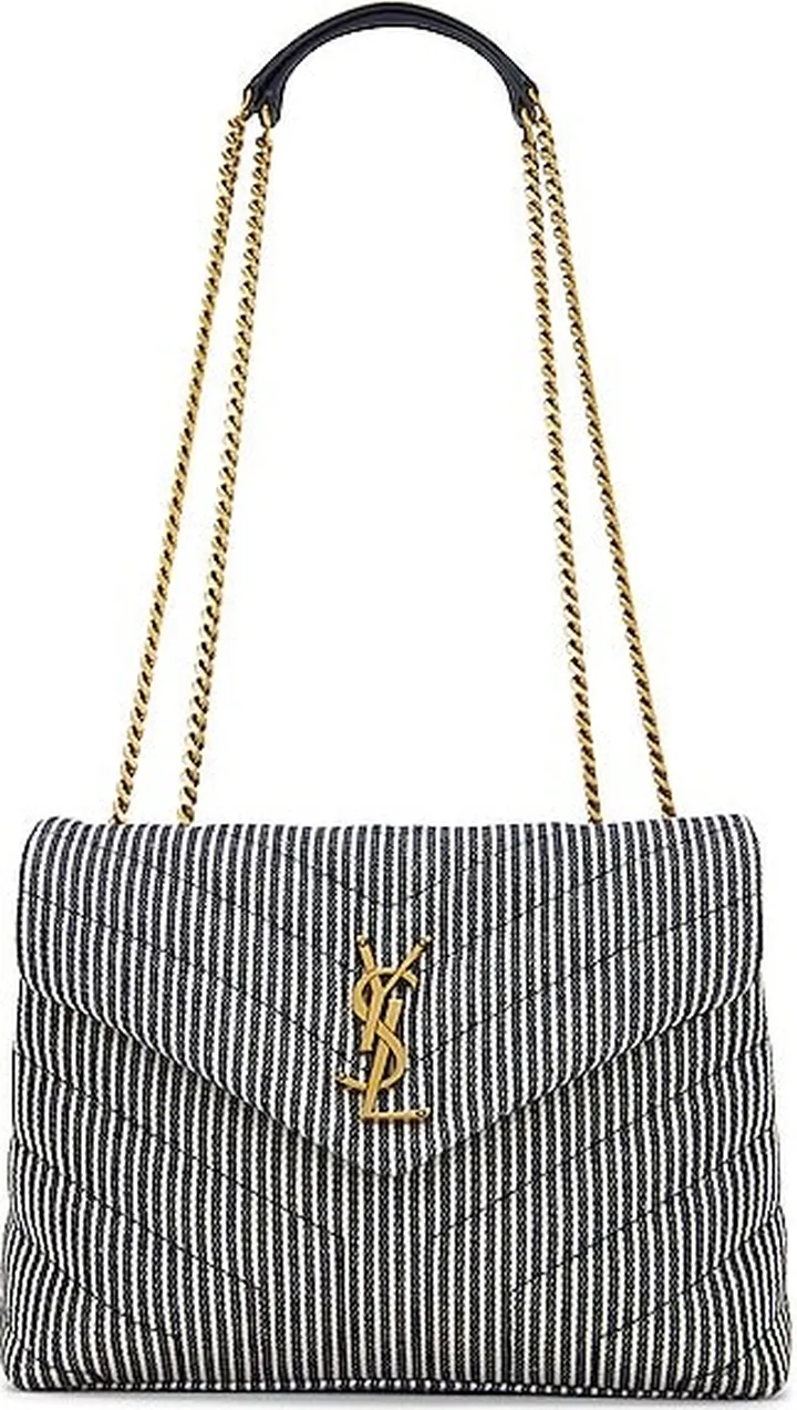 Saint Laurent Small Loulou Chain Bag in Navy