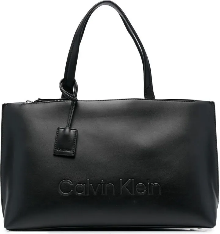 Debossed-Logo Tote Bag