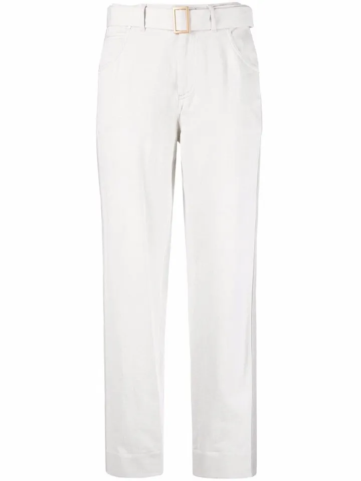 Belted Cropped Trousers