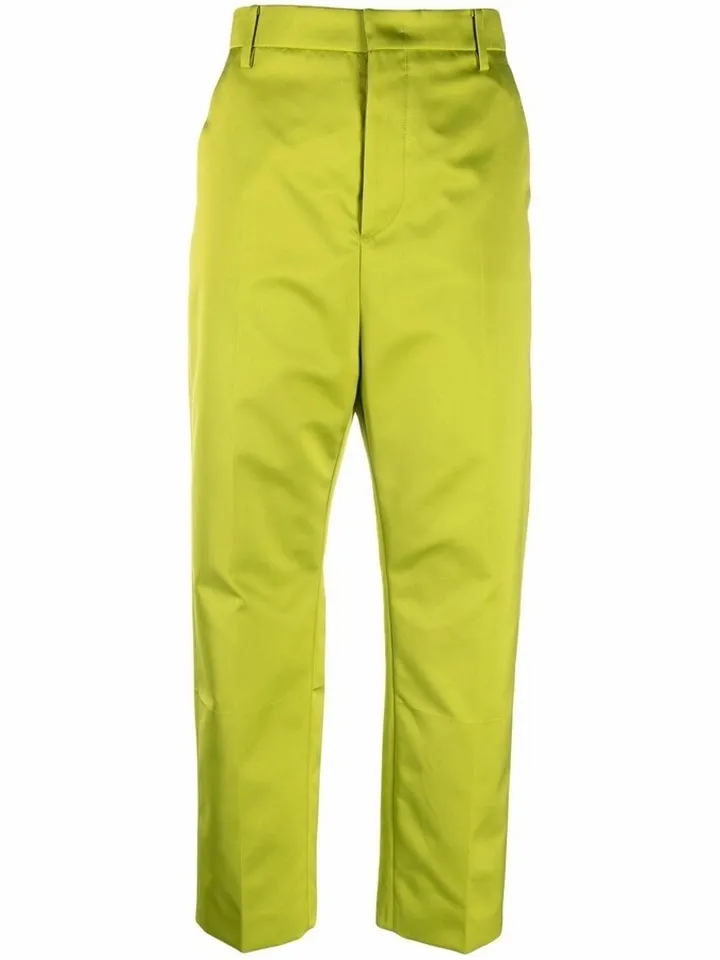 Cropped Straight-Leg Tailored Trousers