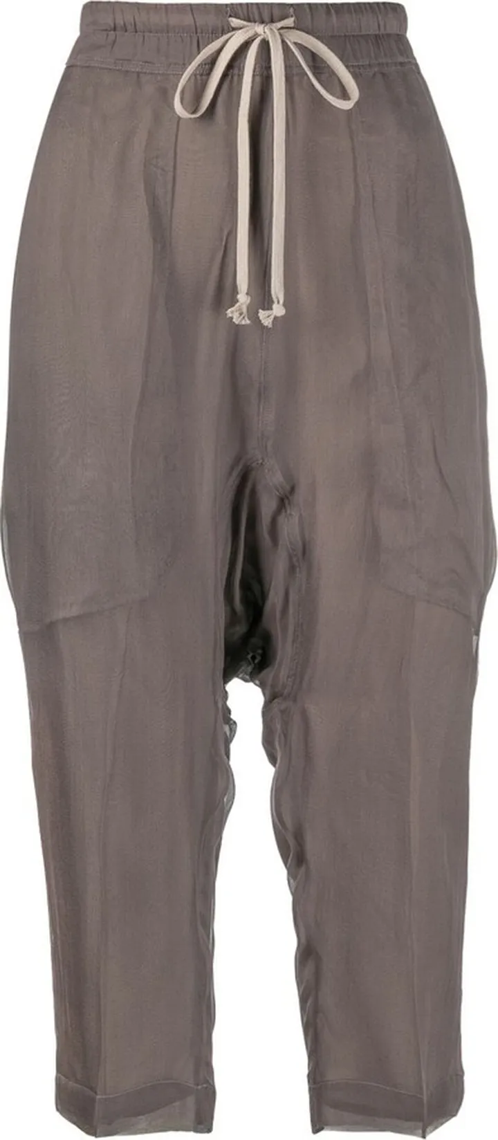 Drop-Crotch Cropped Trousers