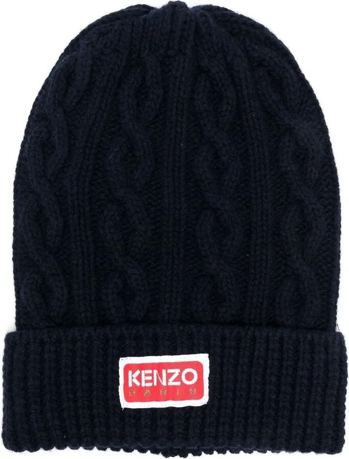 Cable-Knit Wool Beanie