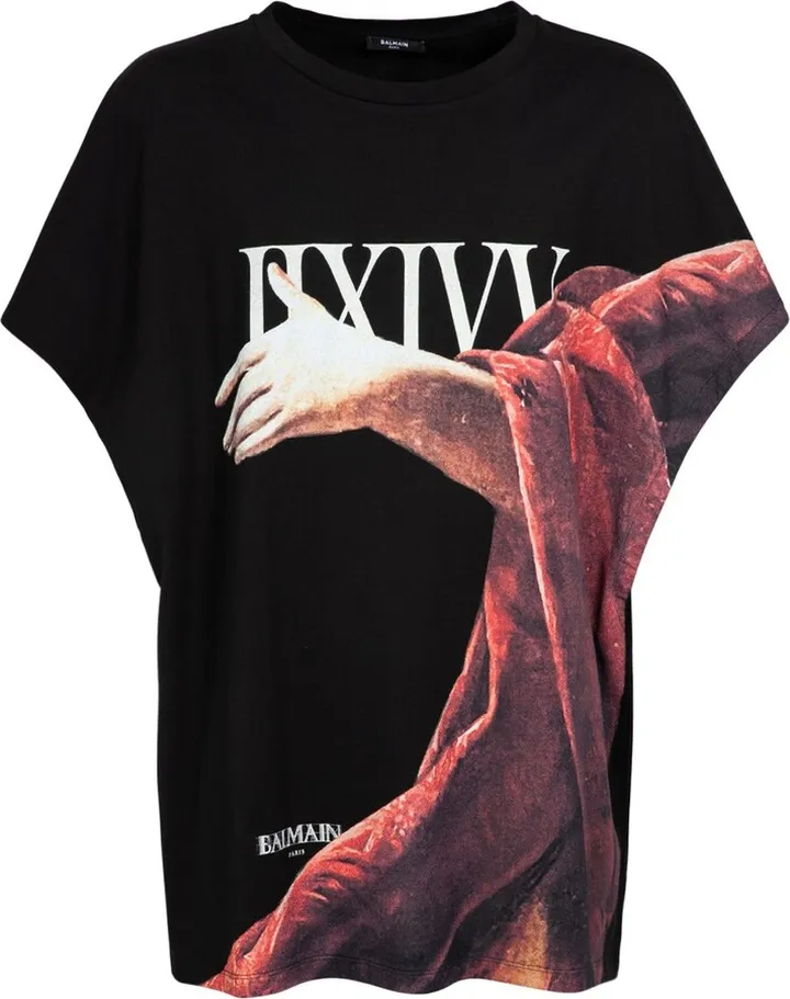 Boxy fit statue printed jersey t-shirt