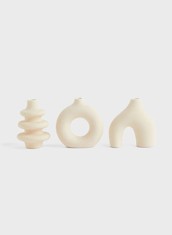3-Pack Mini Stoneware Vases