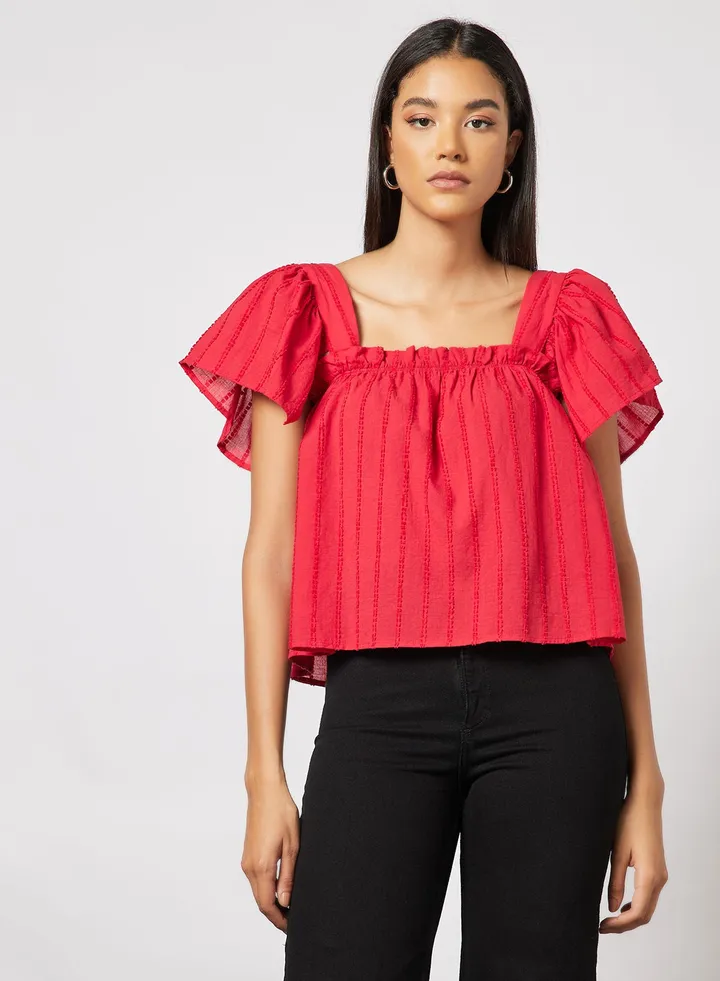 Ruffle Sleeve Top