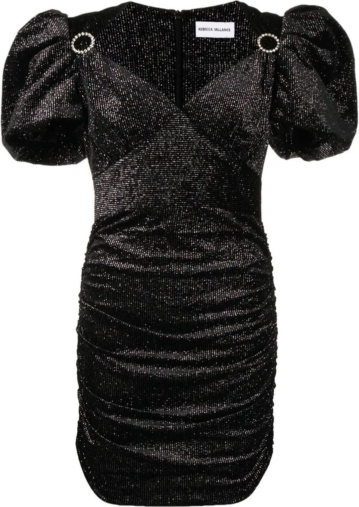 Moon River puff-sleeve mini dress
